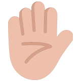 ✋🏼 Erhobene Hand: Mittelhelle Hautfarbe Emoji von Microsoft