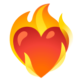 ❤️‍🔥 Heart on Fire, Emoji by Google