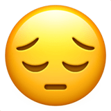 😔 Pensive Face, Emoji by Apple