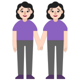 👭🏻 Women Holding Hands: Light Skin Tone, Emoji by Microsoft