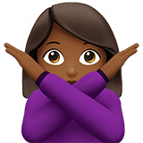 🙅🏾‍♀️ Frau Mit Überkreuzten Armen: Mitteldunkle Hautfarbe Emoji von Apple