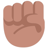 ✊🏽 Erhobene Faust: Mittlere Hautfarbe Emoji von Microsoft