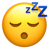 😴 Visage Somnolent Emoji par Apple