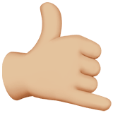 🤙🏼 Ruf-Mich-An-Handzeichen: Mittelhelle Hautfarbe Emoji von Apple