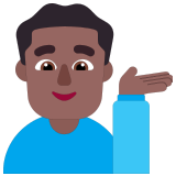 💁🏾‍♂️ Man Tipping Hand: Medium-Dark Skin Tone, Emoji by Microsoft