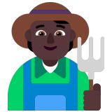 🧑🏿‍🌾 Farmer: Dark Skin Tone, Emoji by Microsoft