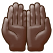 🤲🏿 Palms Up Together: Dark Skin Tone, Emoji by Samsung