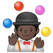 🤹🏿 Person Juggling: Dark Skin Tone, Emoji by Samsung