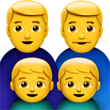👨‍👨‍👦‍👦 Familie: Mann, Mann, Junge Und Junge Emoji von Apple