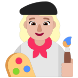 👩🏼‍🎨 Artiste Femme : Peau Moyennement Claire Emoji par Microsoft