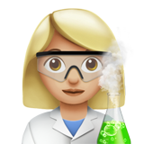 👩🏼‍🔬 Woman Scientist: Medium-Light Skin Tone, Emoji by Apple