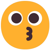 😗 Visage Faisant Un Bisou Emoji par Microsoft