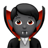 🧛🏾 Вампир: Темный Тон Кожи, смайлик от Apple
