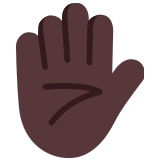 ✋🏿 Erhobene Hand: Dunkle Hautfarbe Emoji von Microsoft