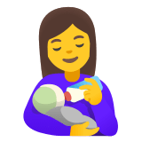 👩‍🍼 Femme Allaitant Un Bébé Emoji par Google