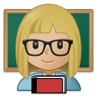 👩🏼‍🏫 Woman Teacher: Medium-Light Skin Tone, Emoji by Samsung