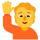 🙋 Person Mit Erhobenem Arm Emoji von Microsoft