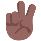 ✌🏾 Victory Hand: Medium-Dark Skin Tone, Emoji by Microsoft