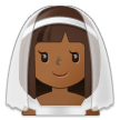 👰🏾‍♀️ Woman with Veil: Medium-Dark Skin Tone, Emoji by Samsung
