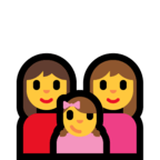 👩‍👩‍👧 Familie: Frau, Frau Und Mädchen Emoji von Microsoft
