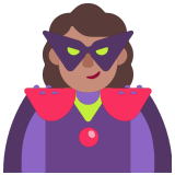 🦹🏽‍♀️ Woman Supervillain: Medium Skin Tone, Emoji by Microsoft