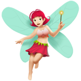 🧚🏻‍♀️ Woman Fairy: Light Skin Tone, Emoji by Apple