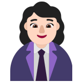 👩🏻‍💼 Büroangestellte: Helle Hautfarbe Emoji von Microsoft