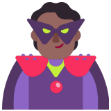 🦹🏾 Supervillain: Medium-Dark Skin Tone, Emoji by Microsoft