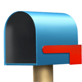 📭 Открытый Почтовый Ящик с Опущенным Флажком, смайлик от Apple
