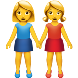 👭 Women Holding Hands, Emoji by Apple