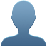 👤 Bust in Silhouette, Emoji by Apple
