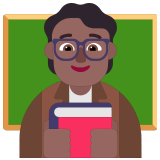 🧑🏾‍🏫 Personnel Enseignant : Peau Mate Emoji par Microsoft