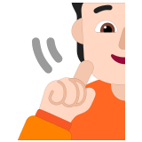 🧏🏻 Глухой Человек: Очень Светлый Тон Кожи, смайлик от Microsoft