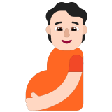 🫄🏻 Беременный Человек: Очень Светлый Тон Кожи, смайлик от Microsoft