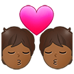 💏🏾 Kiss: Medium-Dark Skin Tone, Emoji by Samsung