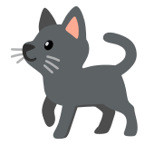 🐈‍⬛ Schwarze Katze Emoji von Google