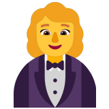 🤵‍♀️ Femme En Smoking Emoji par Microsoft