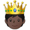🫅🏿 Person with Crown: Dark Skin Tone, Emoji by Samsung