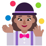🤹🏽‍♀️ Woman Juggling: Medium Skin Tone, Emoji by Microsoft