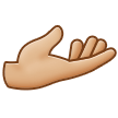 🫴🏼 Palm Up Hand: Medium-Light Skin Tone, Emoji by Samsung