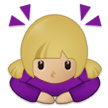 🙇🏼‍♀️ Woman Bowing: Medium-Light Skin Tone, Emoji by Samsung