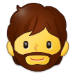 🧔 Person: Beard, Emoji by Samsung