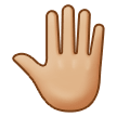 🤚🏼 Raised Back of Hand: Medium-Light Skin Tone, Emoji by Samsung