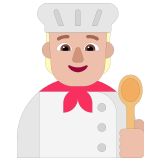 🧑🏼‍🍳 Cook: Medium-Light Skin Tone, Emoji by Microsoft