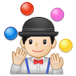 🤹🏻‍♂️ Jongleur: Helle Hautfarbe Emoji von Samsung