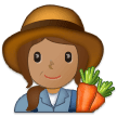👩🏽‍🌾 Woman Farmer: Medium Skin Tone, Emoji by Samsung