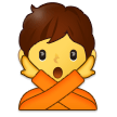 🙅 Person Gesturing No, Emoji by Samsung