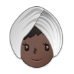 👳🏿‍♀️ Woman Wearing Turban: Dark Skin Tone, Emoji by Samsung