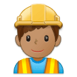 👷🏽‍♂️ Bauarbeiter: Mittlere Hautfarbe Emoji von Samsung