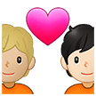 🧑🏼‍❤️‍🧑🏻 Couple with Heart: Person, Person, Medium-Light Skin Tone, Light Skin Tone, Emoji by Samsung